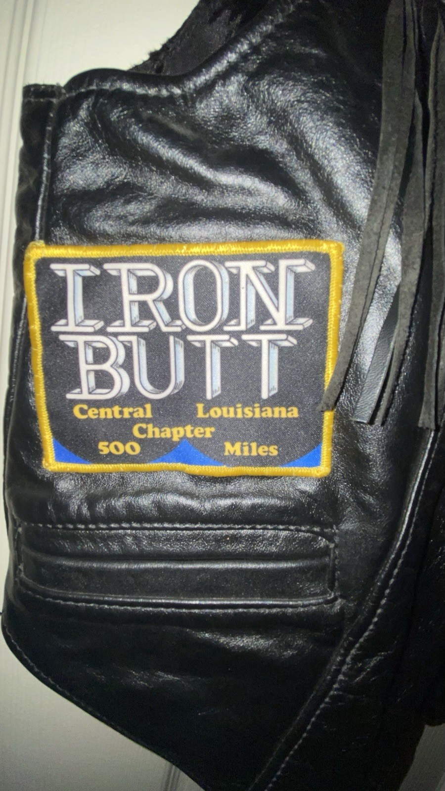 Leather Harley Vest Medium Pouches Pins