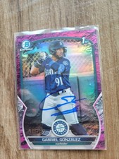 Gabriel Gonzalez Signed 2023 Bowman Baseball Card BCP133 Twins Refractor /199