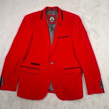 Giacca Marc Darcy uomo 42R rosso velluto elegante formale smoking blazer smoking