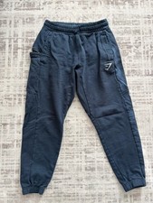 Gymshark crest joggers navy blue sweat pants pockets SIZE XS XSMALL