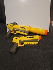 NERF Fortnite Gun Sp-l Elite Dart Blaster SHHHH Lot Of 2 W/ Barrel Attachment