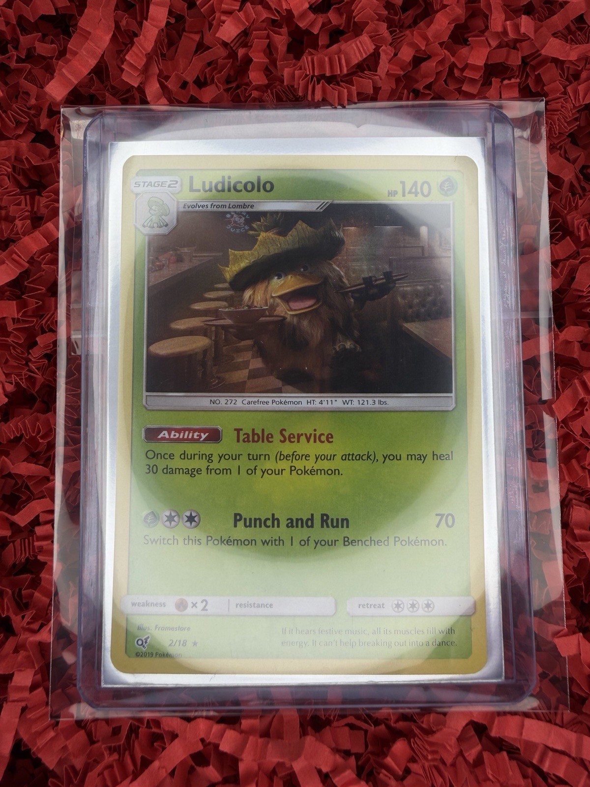 Ludicolo 2/18 Holo - Detective Pikachu - NEAR MINT NM - Pokemon TCG