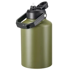 128Oz Gallon Water Bottle, Water Jug With Handle, Large Water Bottle Keeps Ho...