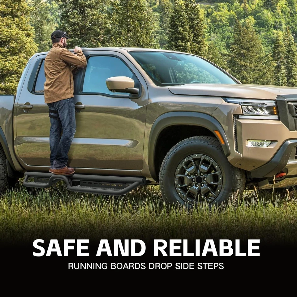 estriberas doble cabina peldaños laterales compatibles para Nissan Frontier 2005-2025 doble Foto 3 de 4