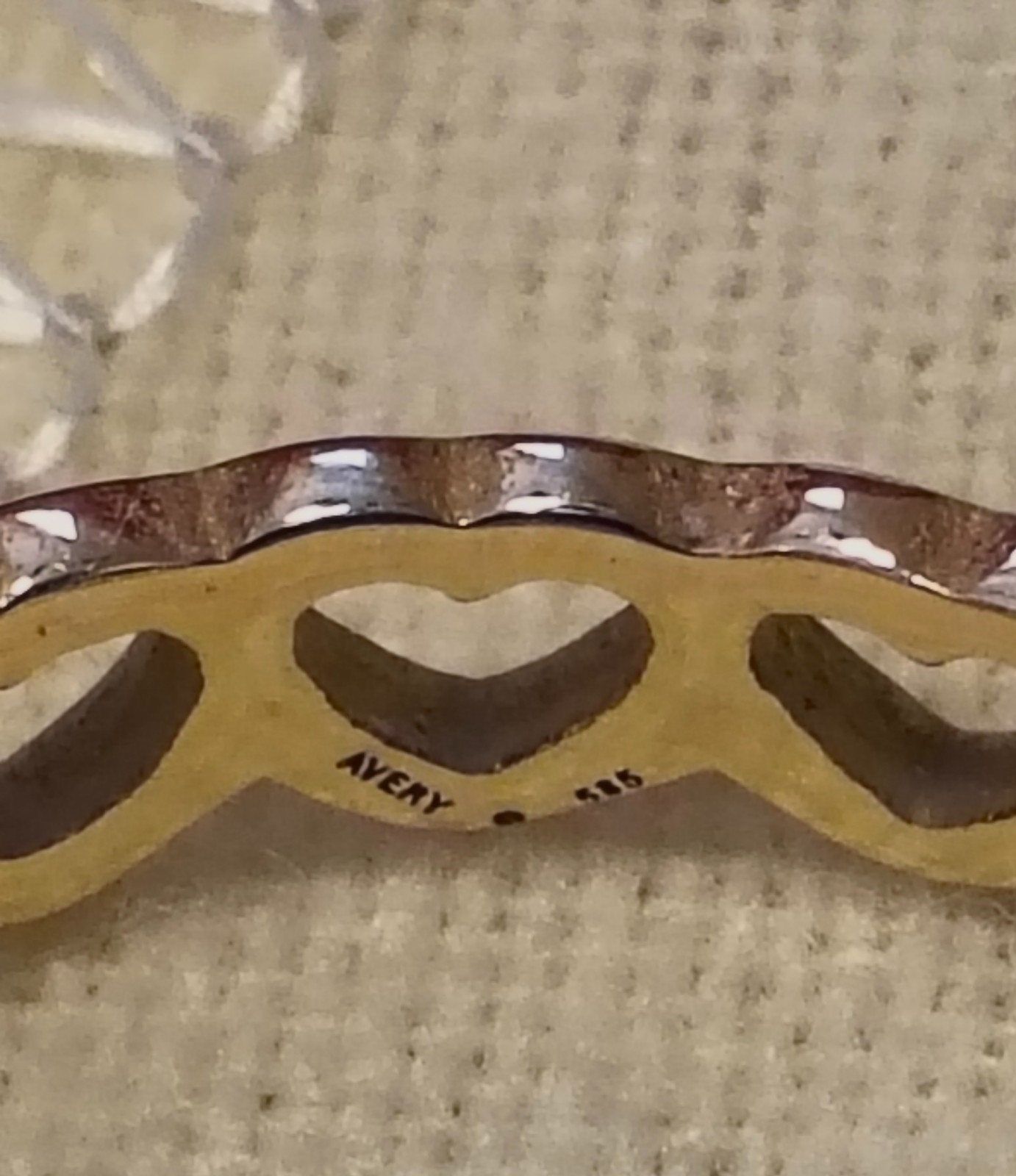 James Avery 14k SOLID Gold Tiny Hearts Ring Size … - image 2