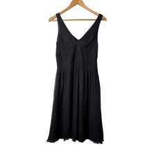 Vtg Express Y2K 00's Babydoll Dress Sz 4 Silk Beaded Sheer Grunge Whimsigoth