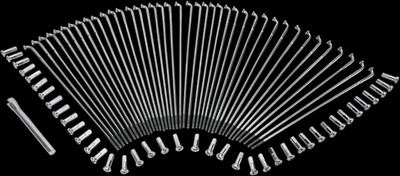 DS 21in Chrome Front Drop Center Spoke Set Harley Night Train 99-09