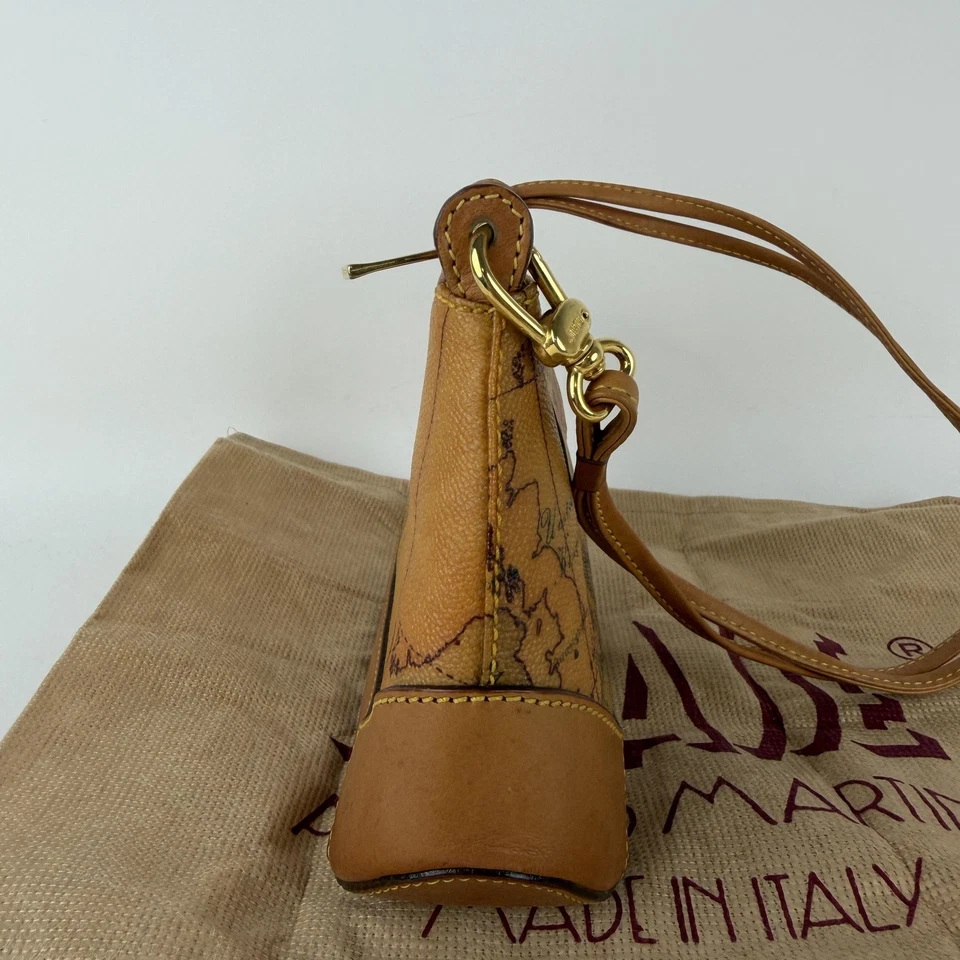 Alviero Martini 1A Classe Crossbody Bag Womens Small Brown Geo Map Made in Italy - Image 4 of 4
