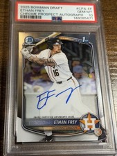 ETHAN FREY 2025 Bowman Draft #CPA-EF 1st Chrome Auto PSA 10