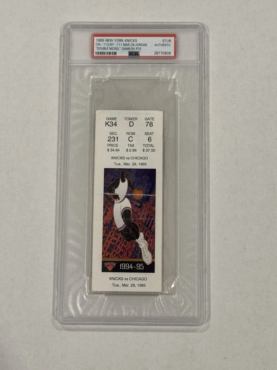 Basketball Chicago Bulls 1995 Vintage Sports Ticket Stubs for sale