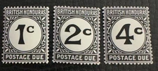 British Honduras Stamps J1-J3 M-VLH-OG