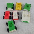 Vintage Fisher Price Little People Cars Truck Taxi Lot Of 7 1970s