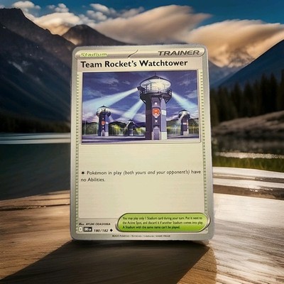 Team Rocket s Watchtower 180/182 Pokémon Destined Rivals Stadium Trainer NM