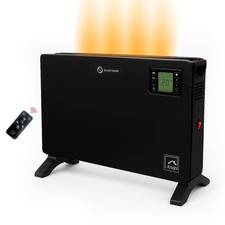 KNIGHT Convector Heater With Remote Control & Timer, LED Display - Black