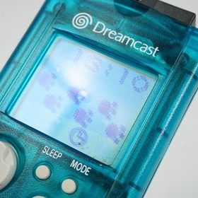 SEGA Dreamcast Visual Memory Unit Aqua Blue Edition HKT-7000 DC VMU w/ Battery