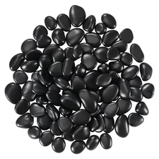 Natural River Rocks 1-2 in 15 lbs Decorative Smooth Black Garden Pebble Stones