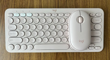 Logitech Pebble 2 Combo, Wireless Keyboard  Mouse Quiet and Portable Tonal Rose