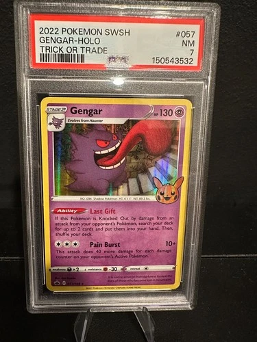 2022 Pokémon Gengar 057/198 Holo PSA 7 Trick or Trade Halloween Promo