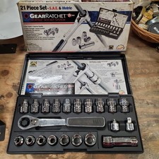 Gear Ratchet Vortex Socket System Set ¼”&⅜” Drive SAE & Metric Tools #8921