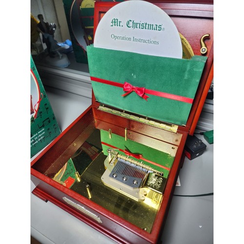 Mr. Christmas Holiday Symphonium 16 Scheiben Musik Holzkiste. UNGETESTET Kostenlose Rücksendung
