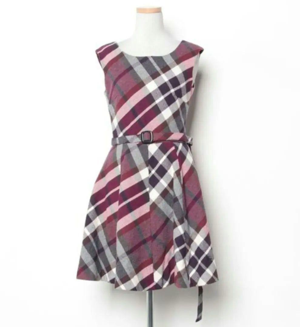 Burberry Blue Label/One-piece dress/Nova check/Waist belt/36