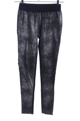 RUFF HEWN Leggings Damen Hose Gr. DE 34 schwarz-hellgrau Casual-Look