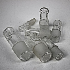 7x Corning PYREX Hollow Glass Barrelhead Standard Taper Stopper #22, #16, #9
