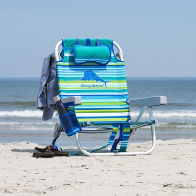 Tommy Bahama Backpack Beach Chair Aqua Stripes