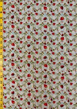 Strawberries and Flowers Blue Timeless Treasures Fabric fruit-cd3406 strawberry