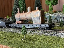 1:87 Ho Scale Rusty Steam Engine Boiler Load/decor (REAL RUST)