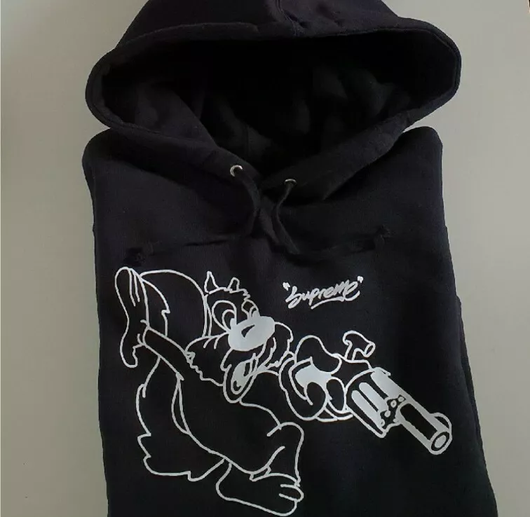 Sweat à capuche noir SS18 Supreme Lee taille M medium