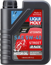 Liqui Moly Street Race Synthetic 5W40 4T Engine Oil 1L 20074 70.48 per gallon