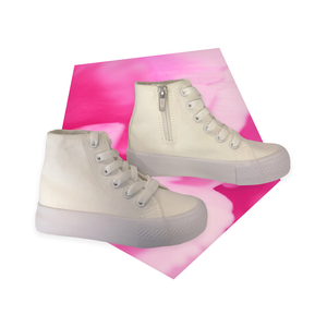 white zipper boots