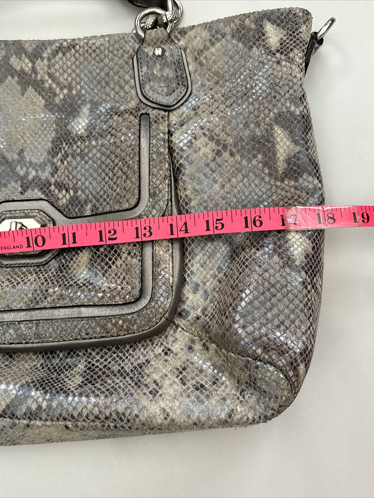 Coach Campbell Embossed Snake Python Leather Shou… - image 10