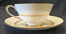 Golden Fern By Royal Tuscan, Bone China, Made in England, 2-1/4" Cup & Saucer