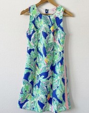 NWT Lily Pulitzer Mila Shift Dress WAKE UP CALL Beckon Blue Small