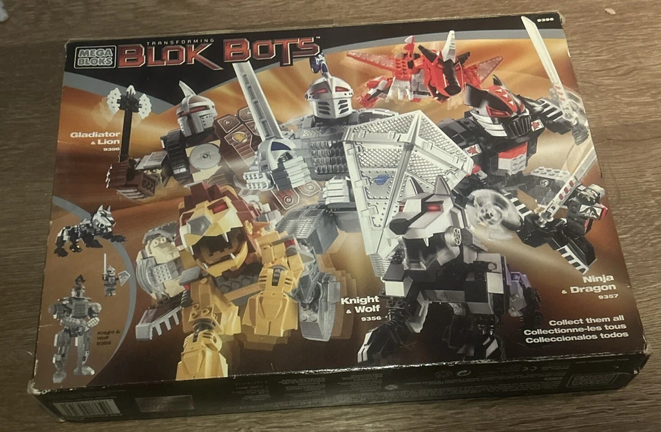 NEW SEALED OLD STOCK MEGA BLOKS TRANSFORMING BLOK BOTS 9356 Knight & Wolf - Image 2 of 3