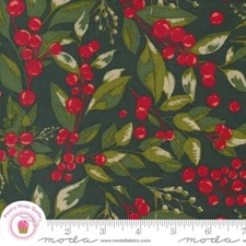 Moda PINE VALLEY 30740 17 Red Green BASIC GREY Quilt Fabric CHRISTMAS