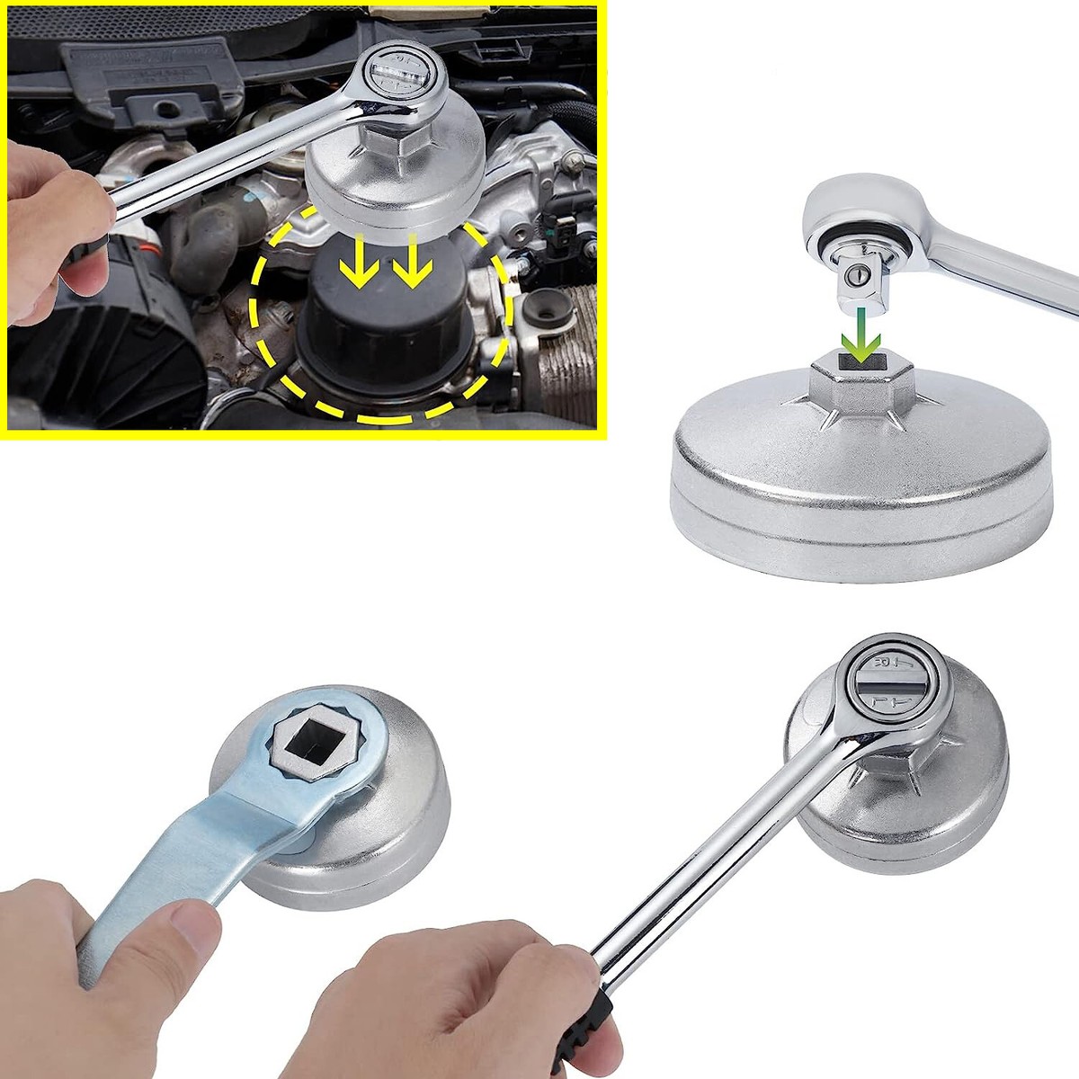 Kit Universel De 15 Douilles Pour Filtre à Huile - En Aluminium - Pour Dévisser Tous Types De Filtres à Huile De Voiture