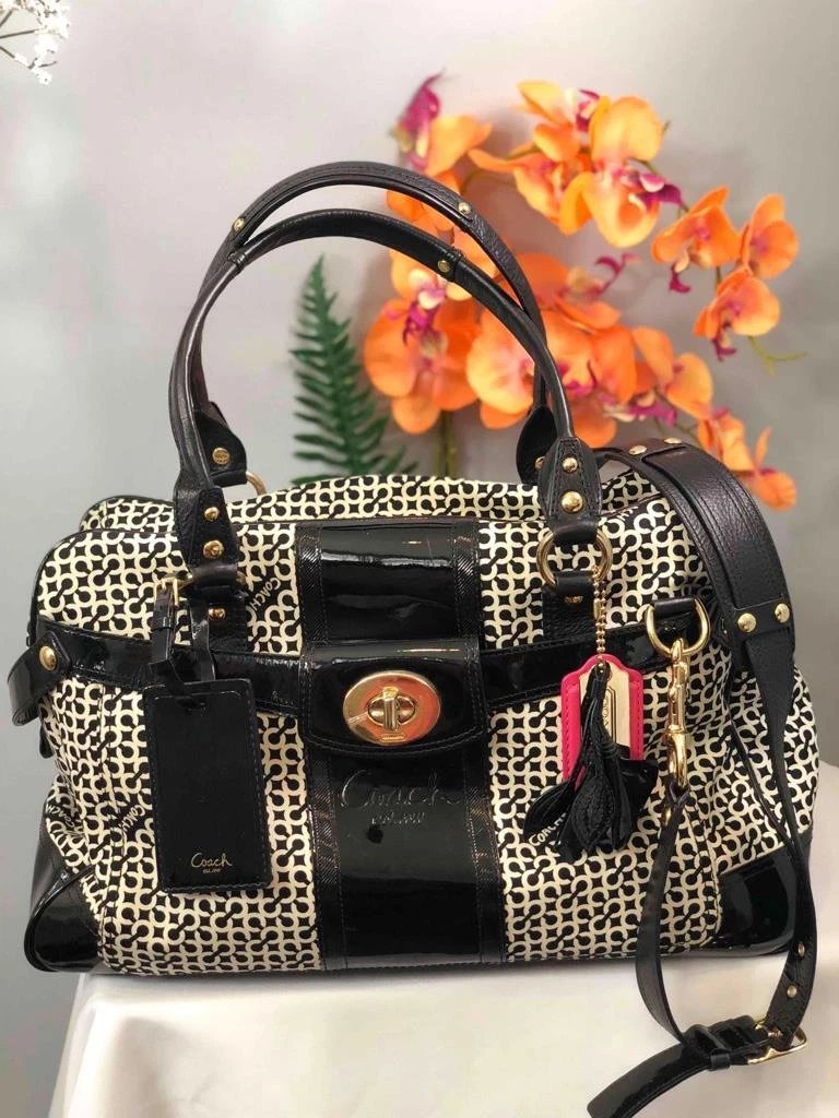 Coach canvas duffle bag sale