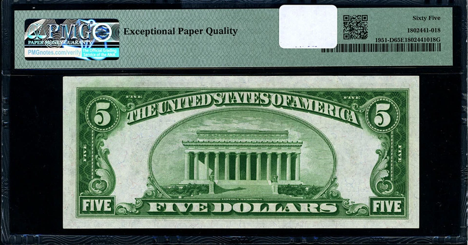 FR. 1951 D $5 1928-A Federal Reserve Note Cleveland D-A Block Gem PMG CU65 EPQ - Image 3 of 3