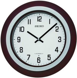 Seiko Easton 15 Walnut Brushed Nickel Musical Wall Clock Qxm547blh 29665180025 Ebay