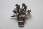 Vintage Rare H&H Sterling Silver Flower Pin Brooch Heavy 3D Solid