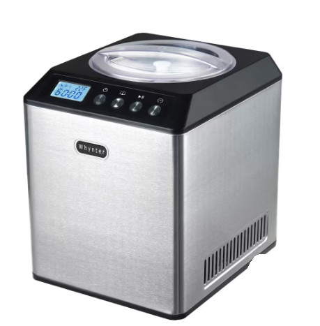 Whynter Electric Ice Cream Maker With Built-In Timer 2.1-Qt. Stainless Steel