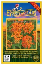 80 Butterfly Weed Wildflower Seeds - Everwilde Farms Mylar Seed Packet