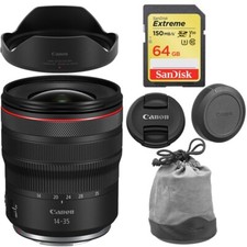 Canon RF 14-35mm f/4L IS USM Lens  SanDisk 64GB UHS-I SDXC Memory Card