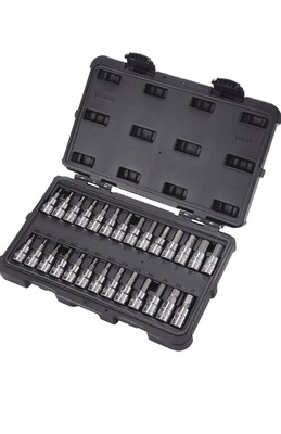 WESTWARD Socket Bit Set: 3/8 in Drive Size, 27 Pieces