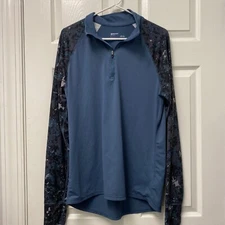 Marmot Active Top Women’s Pullover Long Sleeve Thumbholes 1/4 Zip Jersey Teal L