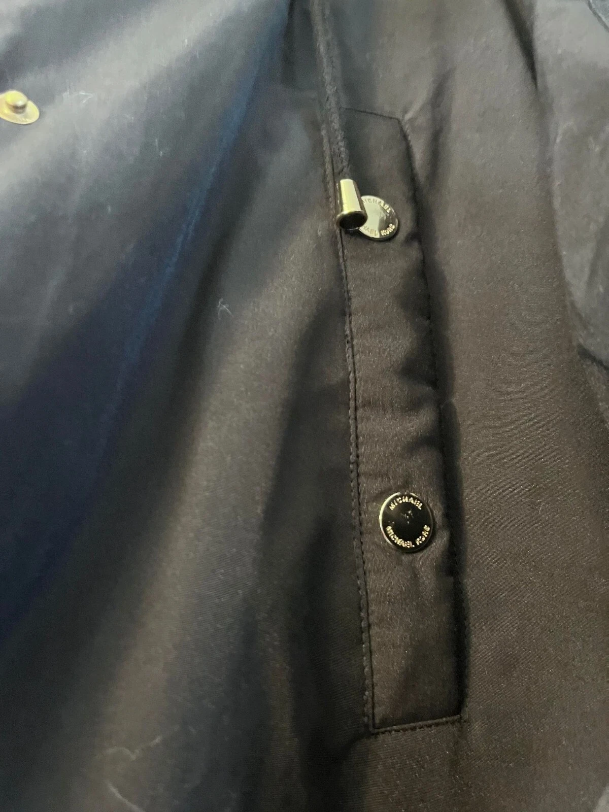 Giacca invernale donna Michael Kors lunghezza media cappuccio taglia 3X nero nuova