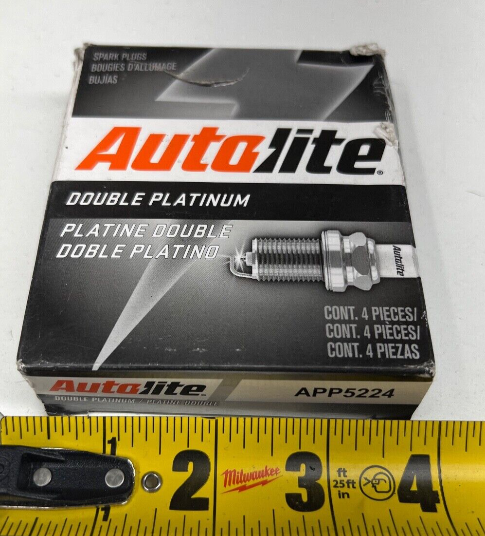 (Pack of 4) Autolite APP5224 Double Platinum Tip Spark Plugs Gasket